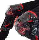 Protezioni per ginocchia da moto da corsa lunghezza 44 cm con cinturino 30 cm costruzione rigida per motocross e guida in off-road 5