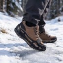 Protiskluzové nesmeky na boty 24 nerezových hrotov Veľkosť M EU 37,5–41 Elastický TPE návlek so suchým zipsom Čierne 1 pár na ľad a sneh 8