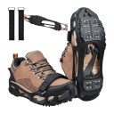 Protiskluzové nesmeky na boty 24 nerezových hrotů Velikost XL EU 43–47,5 Elastický TPE návlek se suchým zipem Černé 1 pár na led a sníh 1