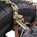 Protiskluzový snežný reťazec 1 ks Pre pneumatiky 175–265 mm Ocelový reťazec 5,3 mm s ráčnovým napínačom Zlatý Na sneh, ľad a blato 3