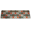 Protišmykový koberec 40 x 120 cm Retro dlaždicový vzor Kuchynská rohožka Kúpeľňový koberec Dekorácie Podlaha Obývacia izba Spálňa 2