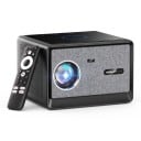 Proyector HORLAT X09 con Google TV Soporte 4K y control por voz 24 x 21 x 17 cm 3500 ANSI lm y altavoces 2 x 15 W Negro-gris Cine en casa 1