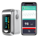 Prstový pulzní oxymeter Bluetooth meranie SpO2 srdcovej frekvencie a PI dvojfarebný OLED displej digitálny pre domáci monitoring zdravia 2
