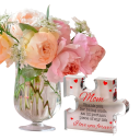 Průhledná gravírovaná akrylová dekorace puzzle 8,5 x 7 x 1 cm Děkovný dárek pro maminku s textem a srdíčky Luxusní dárek od dětí 4