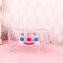 Průhledná kosmetická taška z PVC s veselým potiskem a zipem Pouzdro na kosmetiku a drogerii do kabelky i na cesty Kompaktní 19 x 9 x 10 cm 3