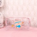 Průhledná kosmetická taška z PVC s veselým potiskem a zipem Pouzdro na kosmetiku a drogerii do kabelky i na cesty Kompaktní 19 x 9 x 10 cm 7