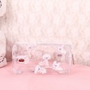 Průhledná kosmetická taška z PVC s veselým potiskem a zipem Pouzdro na kosmetiku a drogerii do kabelky i na cesty Kompaktní 19 x 9 x 10 cm 10