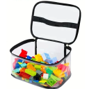 Průhledná voděodolná taška na zip 23 x 17 x 11 cm Úložná taška na hračky Kosmetiku Oblečení Cestovní organizér z PVC 4