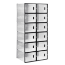Průhledný černý skládací organizér na boty 12 boxů 35x25x19 cm Odolné plastové úložné boxy z PP pro přehledné skladování obuvi 1