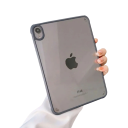 Průhledný kryt na tablet iPad mini 6 silikonový rámeček se zesílenými rohy černá barva ochrana displeje hran i zadní strany 2