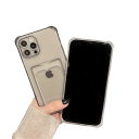 Průhledný kryt s kapsou na karty pro iPhone 15 Pro 2