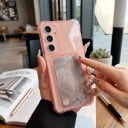 Průhledný obal na Samsung Galaxy A17 5G s přihrádkou na kartu Odolný Vyztužené rohy Chránič fotoaparátu Pružný Na kartu i průkaz 5