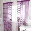 Průhledný závěs se srdíčky Třásňová záclona se srdci Průsvitná střapcová záclona 200 x 100 cm 11