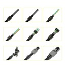 Průmyslový RJ45 konektor CAT6A STP Easy Jack beznástrojový 40Gbps 2000MHz 22–26AWG černý modulární zakončení kabelu 4