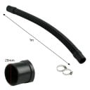 Pružná hadica pre akvárium 20 mm x 1 m vstupná a výstupná vodovodná hadica s hadicovými sponami čierna na filtráciu a čerpadlo 2