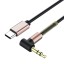 Pružný AUX kabel 3,5mm jack na USB-C 3