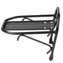 Przedni bagażnik rowerowy z aluminium z platformą na bagaż wymiary 15 x 21 x 23 cm czarny uchwyt do MTB i rowerów szosowych 1