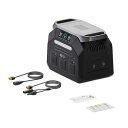Przenośna elektrownia IEE P1800 1800 W Szczytowa moc 3600 W Pojemność 1024 Wh Bateria LiFePO4 z aplikacją i oświetleniem Czarna Do kempingu i przyczepy 3