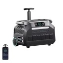 Przenośna elektrownia IEE P2400 2400 W czysta sinusoida Pojemność 2048 Wh Bateria LiFePO4 z kółkami i oświetleniem Szara Do kempingu i domu 1
