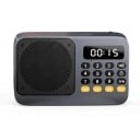 Przenośne radio FM 116 x 34 x 71 mm z Bluetooth 5.0 i odtwarzaczem MP3 z microSD i USB z latarką i ładowaniem USB-C w ciemnoszarym kolorze 3