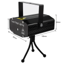 Przenośne zdalnie sterowane LED światło sceniczne lampa disco projektor laserowy czerwone i zielone promienie na imprezy wesela bary sale 6
