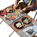 Przenośny grill węglowy 36 x 25 x 14,5 cm Stal nierdzewna Grill BBQ na kemping Stół grillowy do ogrodu piknik podróżowanie Srebrny 2