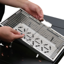 Przenośny grill węglowy 36 x 25 x 14,5 cm Stal nierdzewna Grill BBQ na kemping Stół grillowy do ogrodu piknik podróżowanie Srebrny 3