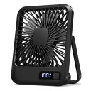 Przenośny składany wentylator USB 16,5×13,5 cm Składany wentylator biurkowy z wyświetlaczem i 5 prędkościami Ultra cichy wentylator osobisty ABS Pochylenie 180° 1
