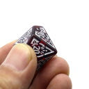 Przezroczyste kostki do gier 7 szt Temno czerwone kostki fantasy do Dungeons & Dragons RPG gier stołowych i wieczorów gier 4