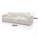 Przezroczysty plastikowy pokrowiec na sofę Ochrona przed zarysowaniami od zwierząt 90 x 260 cm Wodoodporny pokrowiec na kanapę Przeciwko kurzowi 2