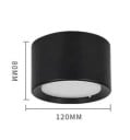 Przytwierdzone LED sufitowe oświetlenie 20W okrągłe 80x120 mm aluminiowa obudowa neutralne białe światło oświetlenie wnętrz 9