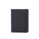 PU Leather Passport Cover with Elastic Strap Embossed Passport Text and Airplane Motif Matte Surface Size 14 x 11 x 1 cm 2