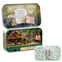 Pudełko DIY Drewniany domek dla lalek 3D Montaż Model Playhouse z meblami Uroczy miniaturowy kreatywny prezent dekoracyjny 3