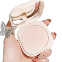 Pudr fixativ sypat pe make-up cu oglindă Pudr compactă iluminatoare portabilă pentru toate tipurile de ten 4