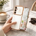 Puha tok Samsung Galaxy S25 Edge hullámos szélekkel és kamera védelemmel PC és TPU Rugalmas mobil tok S25 Edge Minden napra 11
