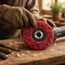 Puhdistuskiekko kulmahiomakoneeseen 125 mm Aukko 22 mm Piikarbidi Punainen Ruosteen, maalin ja vanhojen pinnoitteiden poistamiseen metallista 4