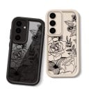 Puhelimen suojakuori Samsung Galaxy S24+ Kukka- ja ruusukuviolla Silikoninen puhelinsuojus Galaxy S24 Plus Kameran suojalla 17