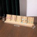 Puinen korvakoruteline uralla ja slotilla 29,5 × 7,5 × 5 cm luonnonpuuta pöytäteline korvakorujen ja korujen ripustamiseen 2