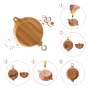 Puinen musiikkilelu vauvoille, joka ripustetaan pinnasängyn ylle, 35 kappaletta, 3 tilaa, pyörii, stimuloi aistimuksia, 13,9x8,9x3,5 cm 3