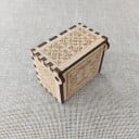 Puinen soitinlaatikko Kaunotar ja Hirviö 6x5x4 cm käsin vedettävä mekaninen musiikkilaatikko koriste lahja 6
