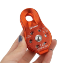 Pulegă cu un singur braț 8,1 x 4,4 cm Aliaj de aluminiu pentru escaladă și alpinism Cabluri de până la 12 mm Capacitate de 26 kN Rezistență ridicată 4