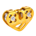 Pulegă dublă din aluminiu Zipline 30 kN Pulegă universală pentru frânghii de până la 13 mm și cabluri de până la 12 mm Echipament de alpinism 2