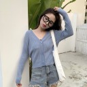 Pull à boutons pour femmes G219 2