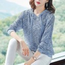Pull à capuche et à poche pour femmes 4