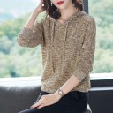 Pull à capuche et à poche pour femmes 6
