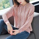 Pull à capuche et à poche pour femmes 5