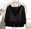 Pull à capuche et boutons pour femmes 6