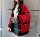 Pull à carreaux pour femmes avec boutons 3