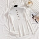 Pull à col roulé pour femme avec boutons et poches 6