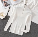 Pull à col roulé pour femme avec zip 4